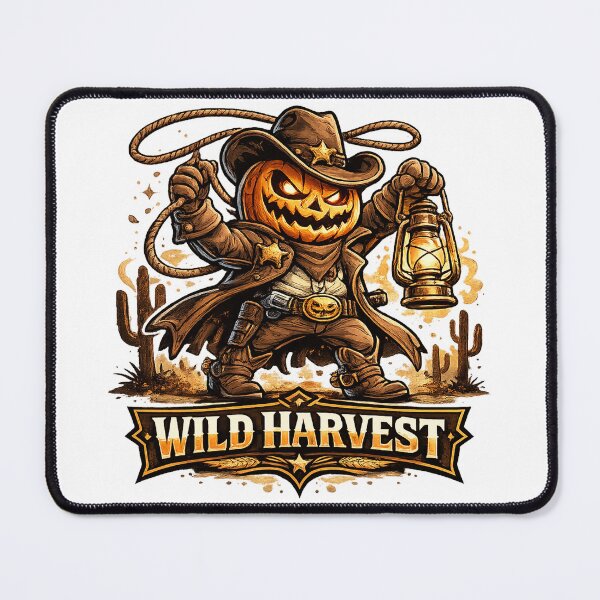 Item preview, Wild Harvest Pumpkin Cowboy Funny Halloween Vector designed and sold by wizooo411.