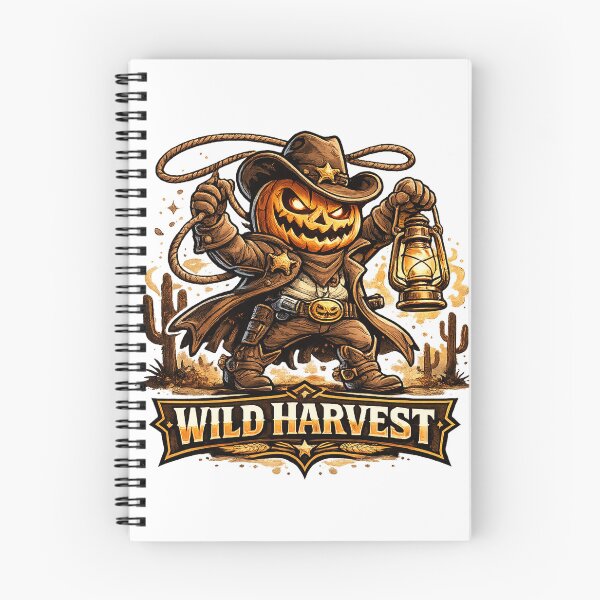 Item preview, Wild Harvest Pumpkin Cowboy Funny Halloween Vector designed and sold by wizooo411.