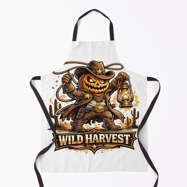 Item preview, Wild Harvest Pumpkin Cowboy Funny Halloween Vector designed and sold by wizooo411.