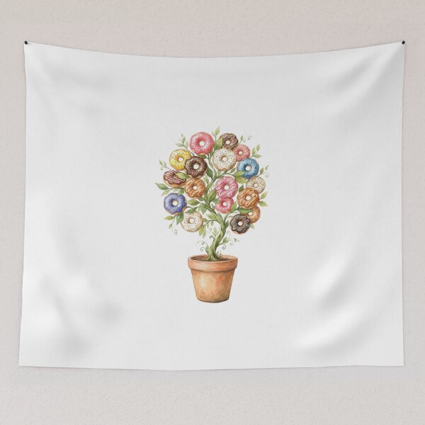 Item preview, Whimsical Donut Tree in a Flower Pot designed and sold by SOUFIANE1991.