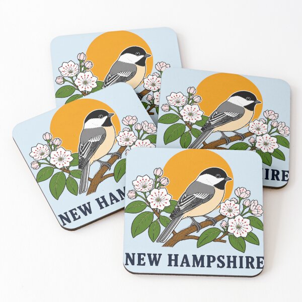 Item preview, New Hampshire Chickadee & Pink Lady Slipper Homage designed and sold by The-Drip-Studio.