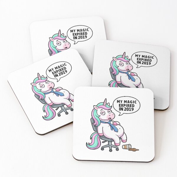 Item preview, funny inappropriate  Funny Burned Out Unicorn Design | My Magic Expired Office Humor Gift designed and sold by Uglyandcute.