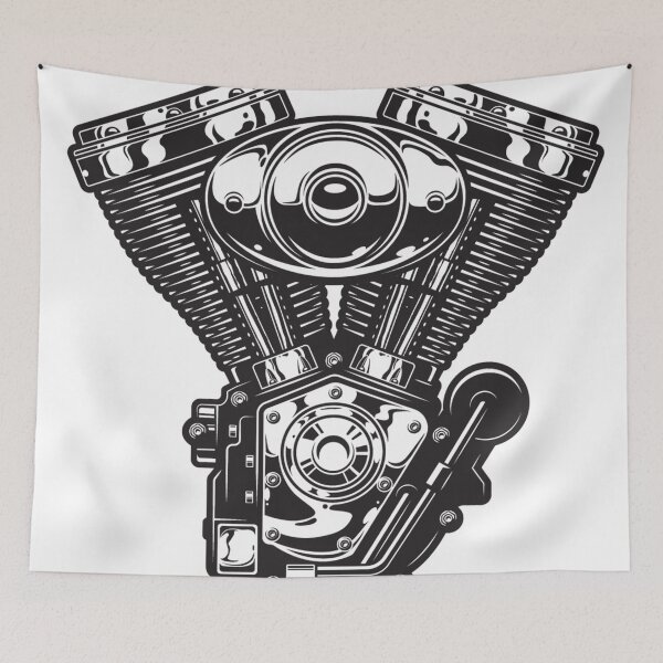Item preview, motorcycle engine block V twin designed and sold by TheOrangeBrick.