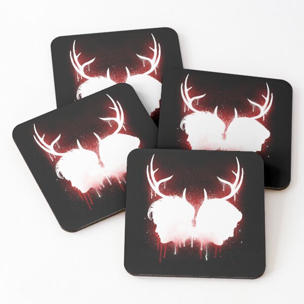 Item preview, Deer Antlers Silhouette Double Face Red designed and sold by insertbreak.