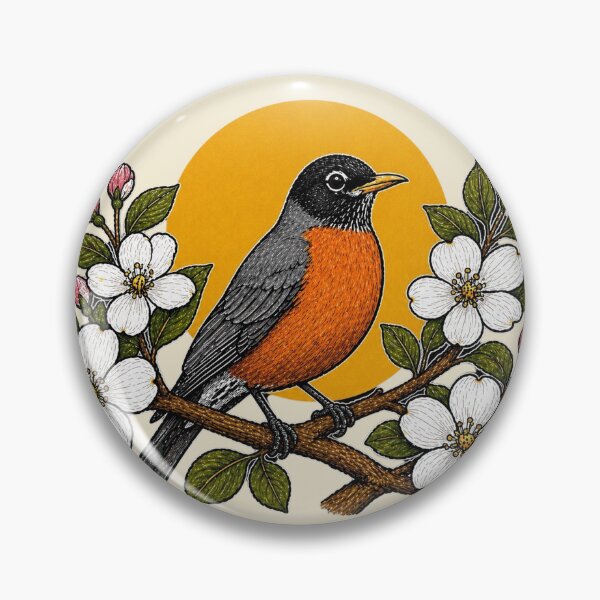 Item preview, Michigan Robin & Apple Blossom Homage designed and sold by The-Drip-Studio.
