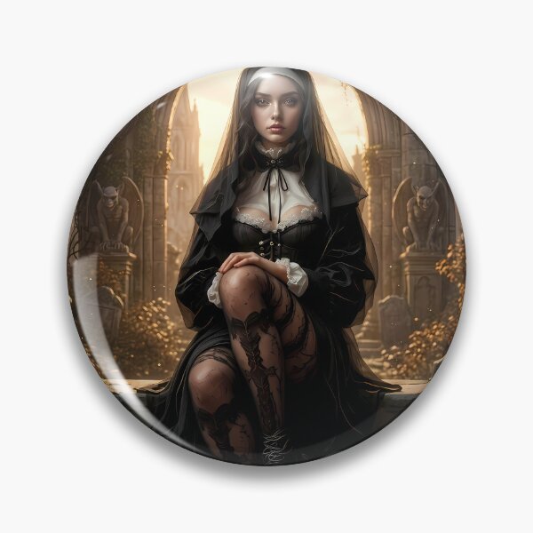 Item preview, Gothic Nun Dark Ruins Fantasy Art designed and sold by GalleryBrisArt.