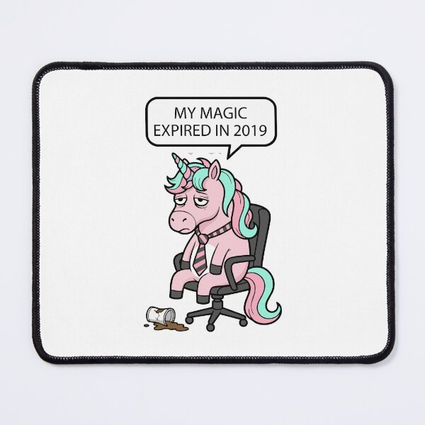 Item preview, funny inappropriate Funny Burned Out Unicorn Design | My Magic Expired Office Humor Gift designed and sold by Uglyandcute.