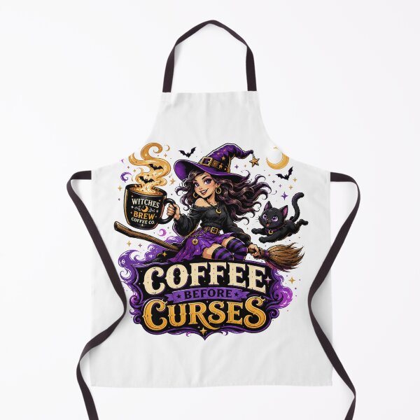 Item preview, Coffee Before Curses Funny Witch Halloween Vector designed and sold by wizooo411.
