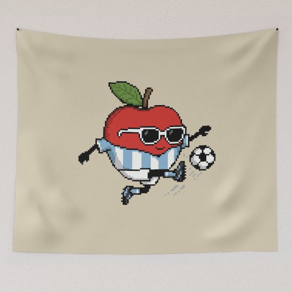 Item preview, Apple Pixel in a Soccer Uniform 16 designed and sold by White Rim Mates.
