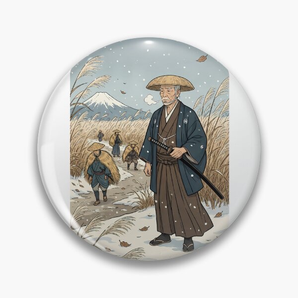 Item preview, The Lone Samurai in Winter Snow designed and sold by TokyoUkiyoHouse.
