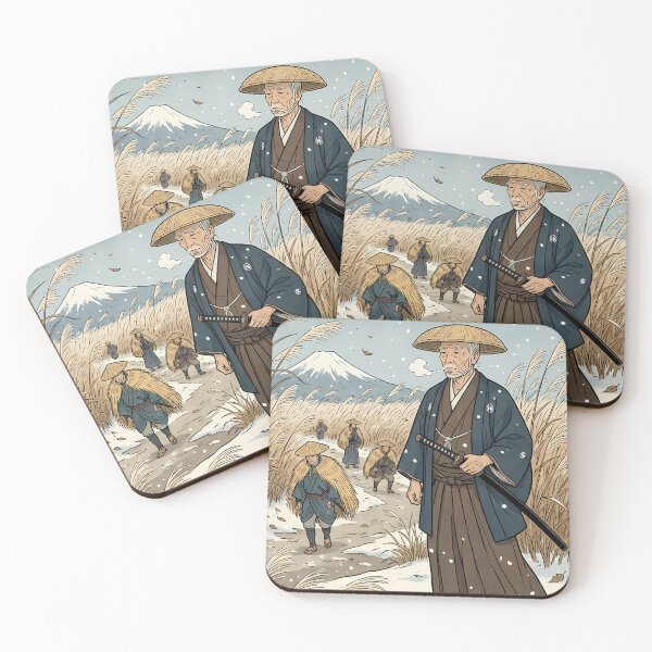Item preview, The Lone Samurai in Winter Snow designed and sold by TokyoUkiyoHouse.