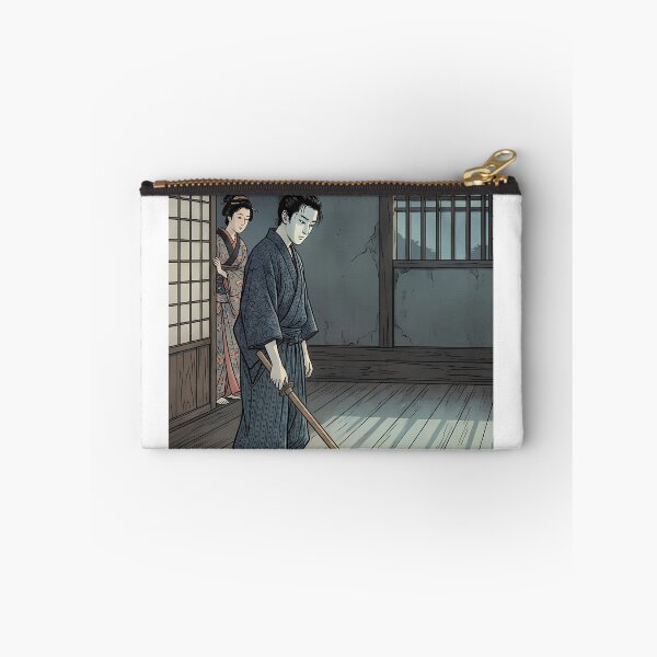 Item preview, Samurai in Moonlight Dojo: Martial Arts Training - Traditional Ukiyo-e Art designed and sold by TokyoUkiyoHouse.