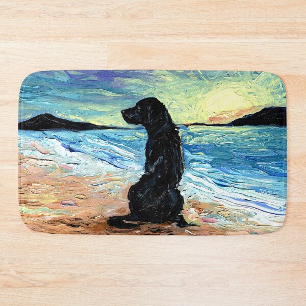 Item preview, Beach Days – Black Labrador designed and sold by AjaTrier.