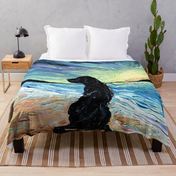 Item preview, Beach Days – Black Labrador designed and sold by AjaTrier.