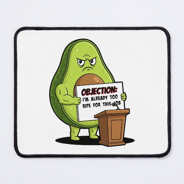 Item preview, funny inappropriate Funny Avocado Lawyer Design | Objection Too Ripe Foodie Humor Gift designed and sold by Uglyandcute.
