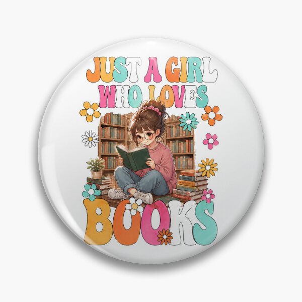 Item preview, Just A Girl Who Loves Books Cute Retro Book Lover designed and sold by QuiteOrbit.