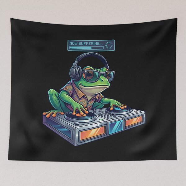 Item preview, Amphibian Music Mixer Buffering DJ Turntablist designed and sold by Tsugraf Designs.