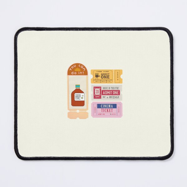 Item preview, Social Media Free Vintage Cinema Ticket Stub designed and sold by Akira Design Store.
