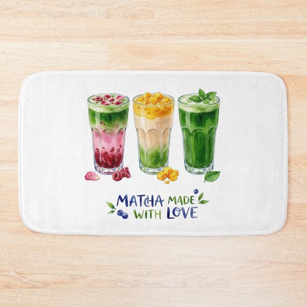 Item preview, Watercolor Matcha Iced Drinks Trio Art Print designed and sold by VibranPalette.