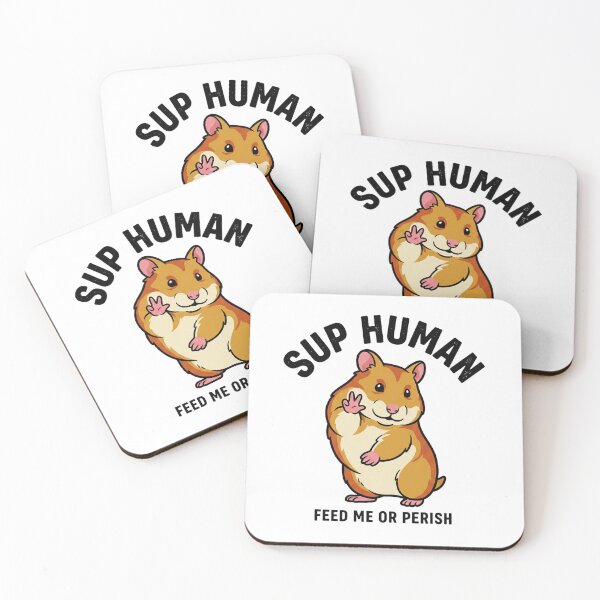 Item preview, Sup Human Funny Hamster – Feed Me Or Perish designed and sold by adamlemon12.