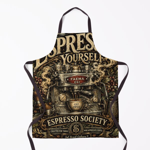 Item preview, Espresso Yourself Vintage Coffee Machine Art designed and sold by Sal Brasil Cultura ® .