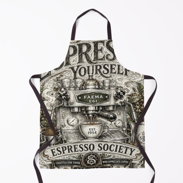 Item preview, Espresso Yourself Vintage Coffee Machine Art #2 designed and sold by Sal Brasil Cultura ® .