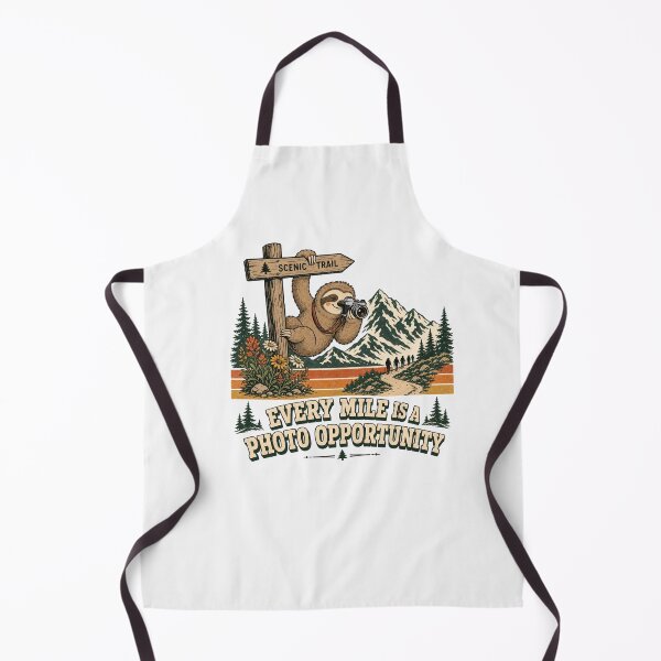 Item preview, Every Mile Is a Photo Opportunity Funny Sloth Hiking Photographer designed and sold by freshwear design.