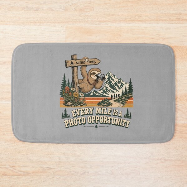 Item preview, Every Mile Is a Photo Opportunity Funny Sloth Hiking Photographer designed and sold by freshwear design.