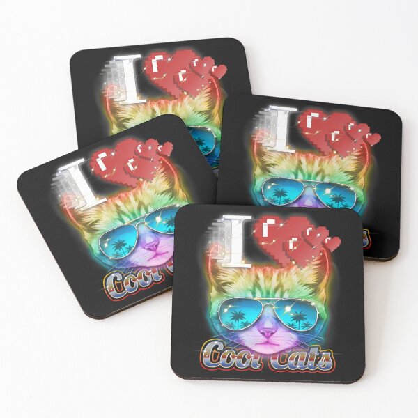 Item preview, Aesthetic Rainbow Cool Cat designed and sold by Tee Be The Best.