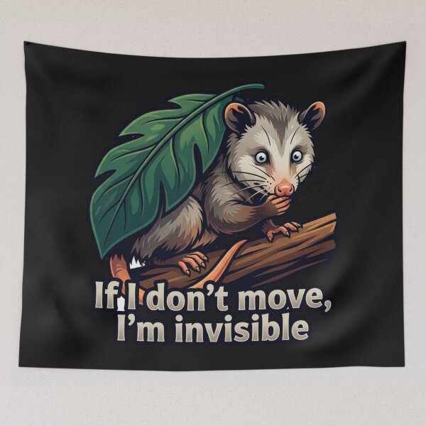 Item preview, Shy Marsupial Playing Still Witty Quote designed and sold by Tsugraf Designs.