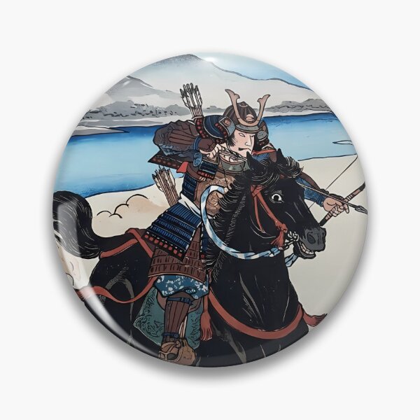 Item preview, Samurai Warrior on Galloping Black Horse - Traditional Ukiyo-e Art designed and sold by TokyoUkiyoHouse.