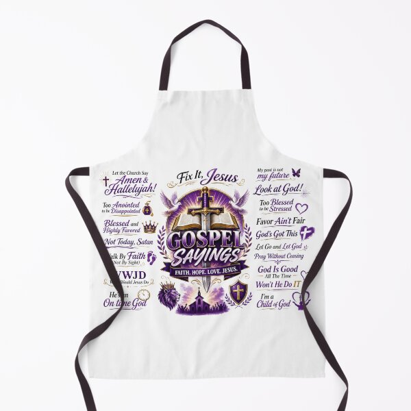 Item preview, Purple Gospel Sayings Faith Warrior Collage designed and sold by WordsplusFabric.