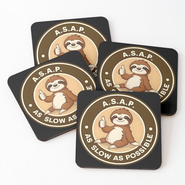 Item preview, A.S.A.P. As Slow As Possible Funny Sloth Cartoon designed and sold by Dragstrider.