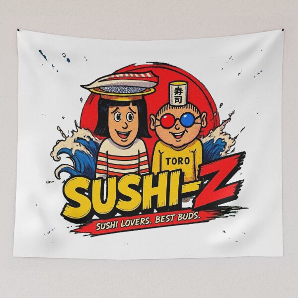 Item preview, The Sushi-z: Retro Cult Duo Adventures designed and sold by Japan Cyberpunk Universe & Surreal Characters.