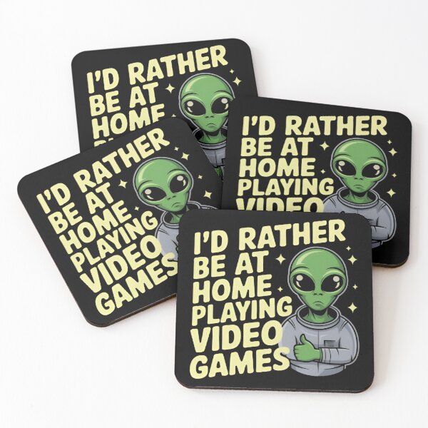 Item preview, I’d Rather Be Playing Video Games Alien Gamer Funny UFO Gaming designed and sold by Zizo-DR44.