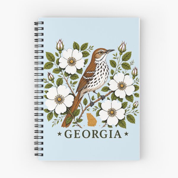 Item preview, Georgia Cherokee Rose & Brown Thrasher designed and sold by The-Drip-Studio.