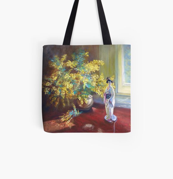 'Still LIfe with Wattle' All Over Print Tote Bag