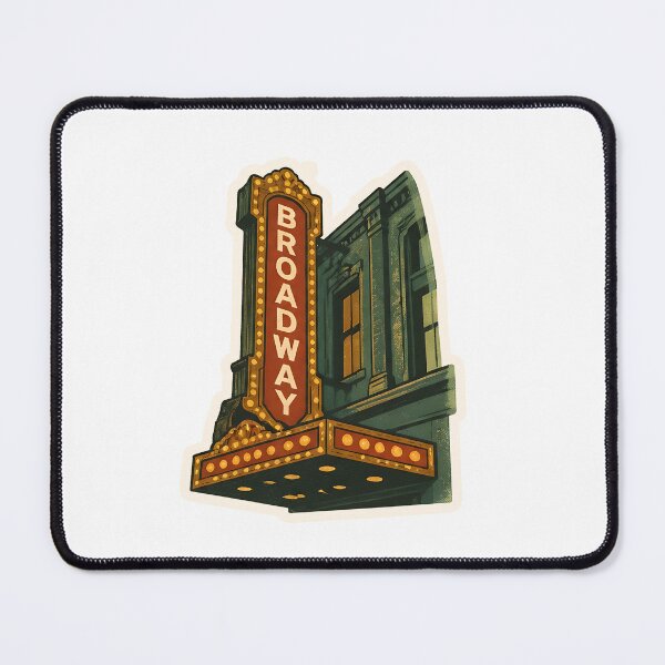Item preview, Broadway Theater Sign Watercolor – New York Musical Landmark designed and sold by ChemicalXShop.