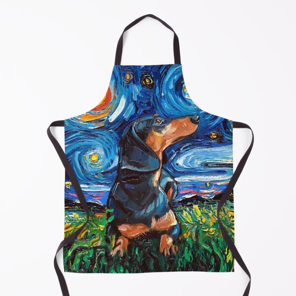 Item preview, Black and Tan Short Hair Dachshund Night designed and sold by AjaTrier.