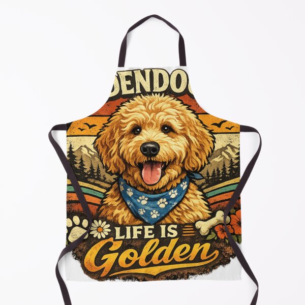 Item preview, Life Is Golden – Retro Goldendoodle Dog Shirt designed and sold by Shadowframe Studios.