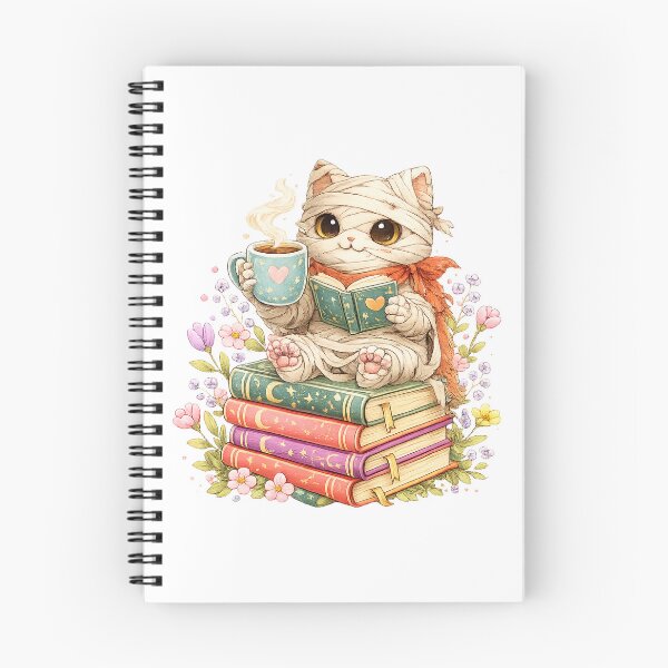 Item preview, Ghost Cat Reading Books Halloween Library designed and sold by QuiteOrbit.