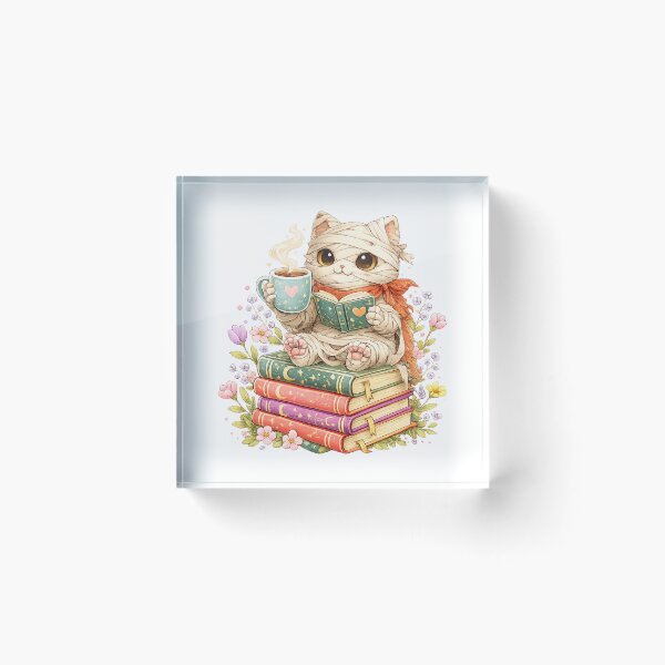 Item preview, Ghost Cat Reading Books Halloween Library designed and sold by QuiteOrbit.