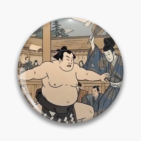 Item preview, Traditional Sumo Wrestler and Gyoji Referee Ukiyo-e Art designed and sold by TokyoUkiyoHouse.