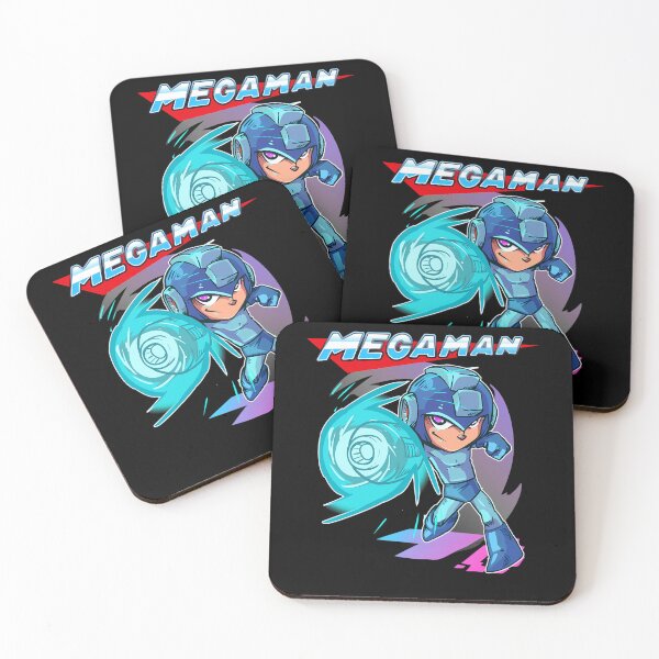 Item preview, Futuristic Robot Hero Firing Energy Blast Below Megaman designed and sold by Blindouija.