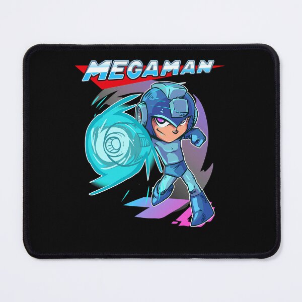 Item preview, Futuristic Robot Hero Firing Energy Blast Below Megaman designed and sold by Blindouija.