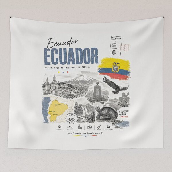 Item preview, Ecuador Minimalist Travel Art designed and sold by AtuqStudio.