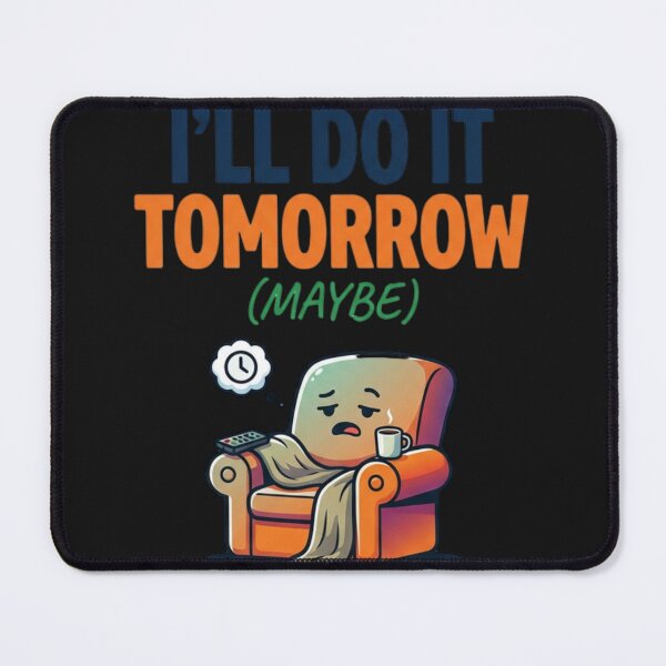 Item preview, Procrastination Tomorrow Maybe Cartoon Armchair designed and sold by Tsugraf Designs.