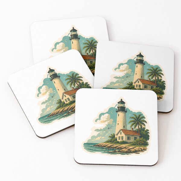 Item preview, Key West Lighthouse Watercolor designed and sold by ChemicalXShop.