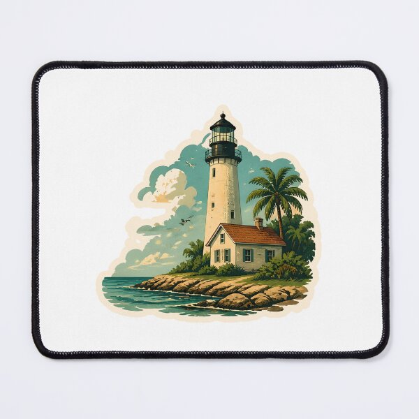 Item preview, Key West Lighthouse Watercolor designed and sold by ChemicalXShop.