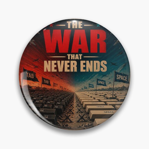 Item preview, Tabs vs Spaces The War That Never Ends - Funny Programmer Shirt designed and sold by Geek Tracy Shop.